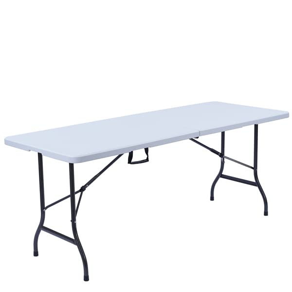 White 6 ft Foldable Plastic Table A485806