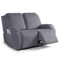 2 Piece Polyester Stretch Recliner Loveseat Slipcover M193256