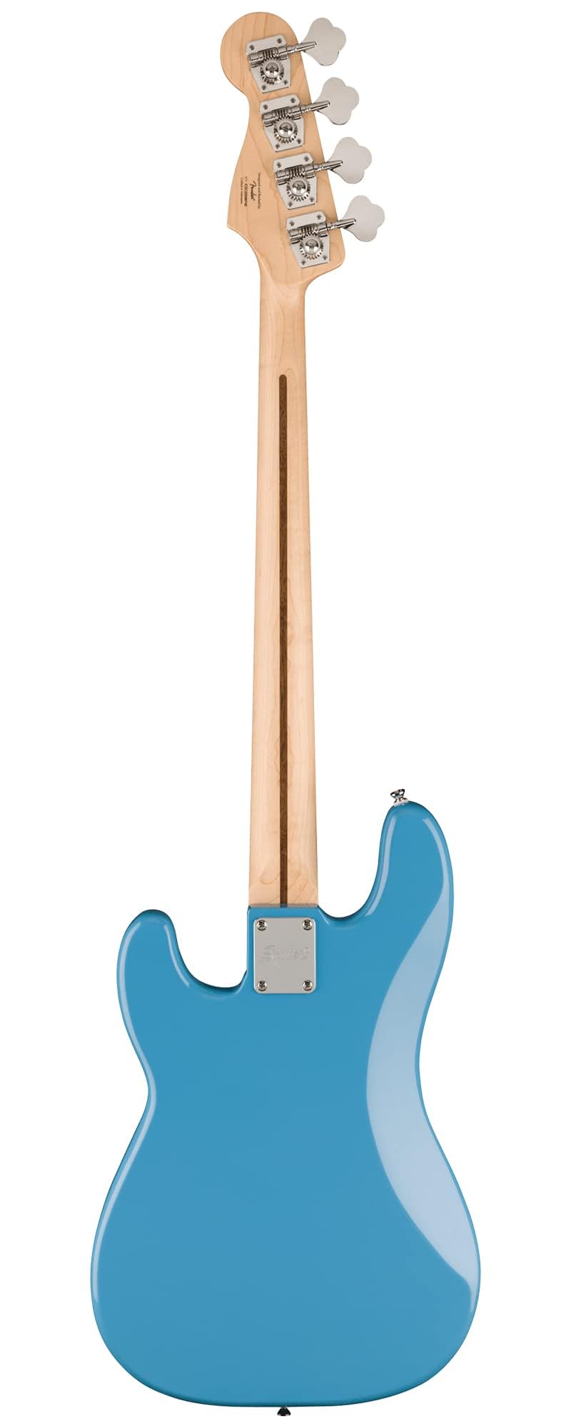 California Blue Precision Bass Guitar Bundle with Headphone Amp, Cable, Tuner, Strap I715927