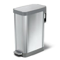 Narrow 12 Gallon Stainless Steel Step Trash Can with Soft Close Lid T442761