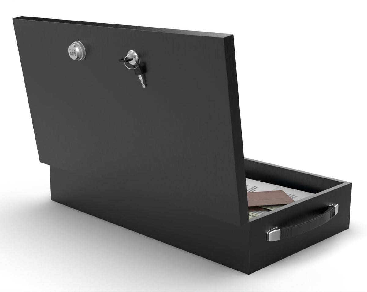 Fire Retardant Steel Security Chest with Dual Combination and Key Lock, 0.43 Cubic Ft R2073