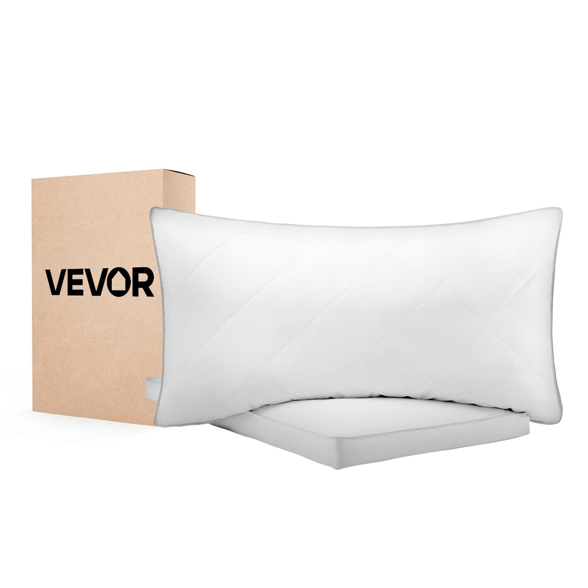Queen Size White Set of 2 Bed Pillows J921