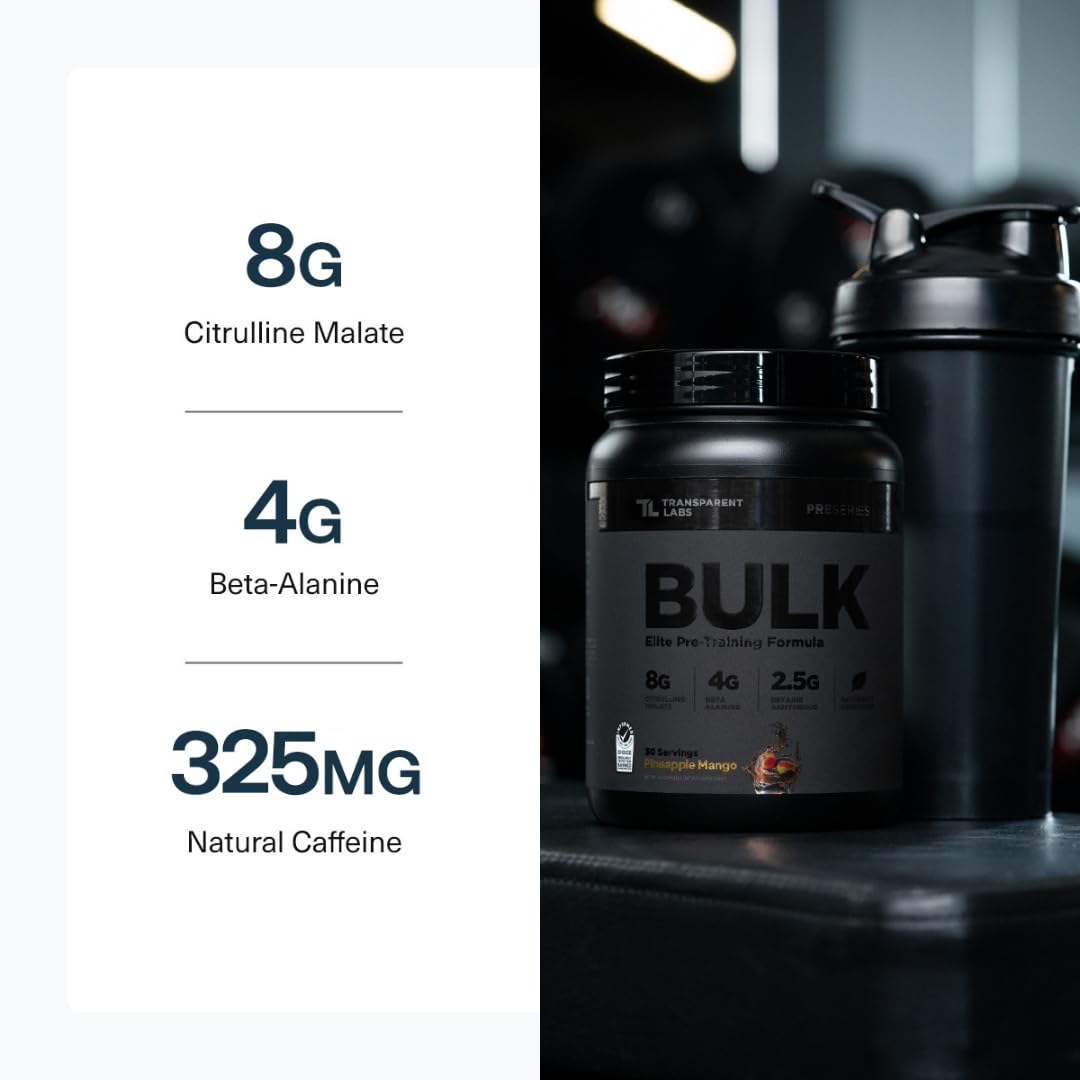 Sugar Free Pre Workout with Beta Alanine, Citrulline Malate & Caffeine, 30 Servings W375997