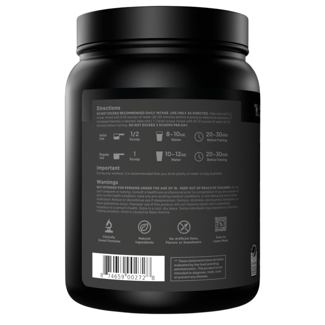Sugar Free Pre Workout with Beta Alanine, Citrulline Malate & Caffeine, 30 Servings W375997