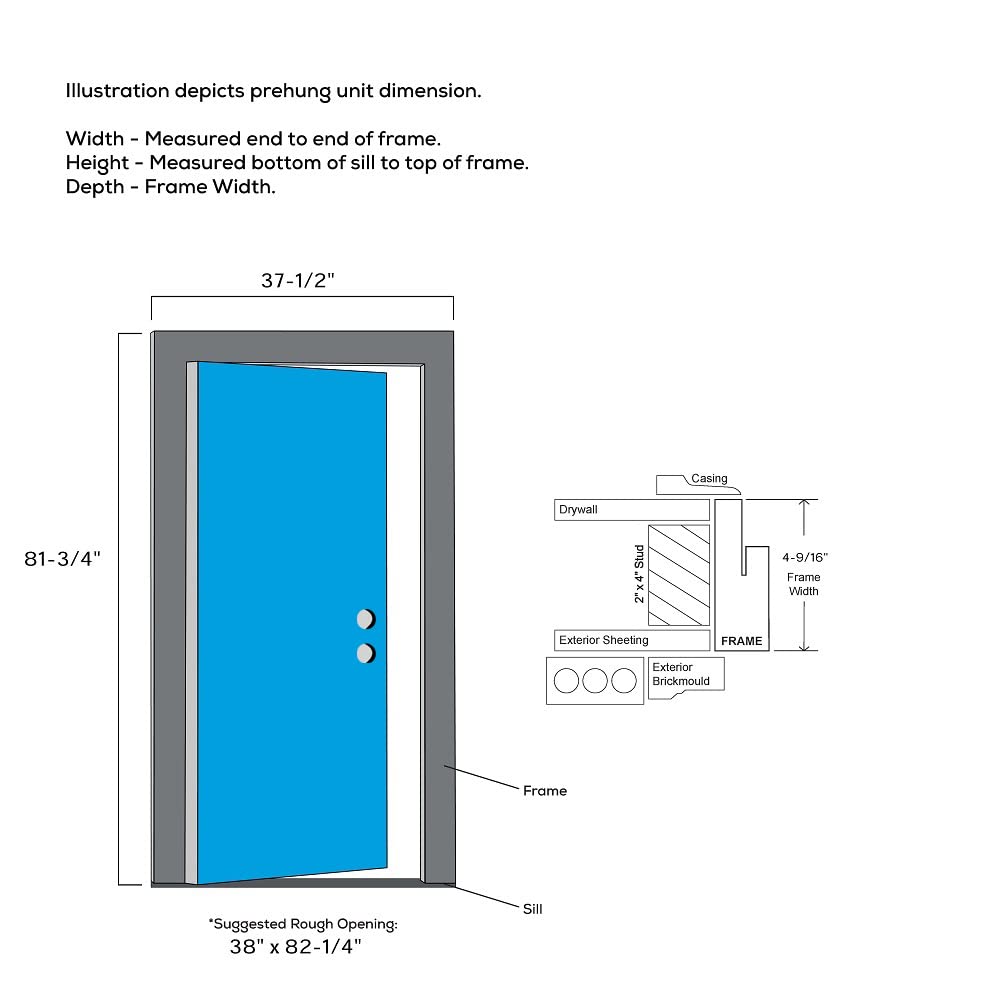 Fiberglass Smooth Primed Left Hand In-Swing Prehung Front Door Full Lite Clear Glass 36" x 80" Q40550