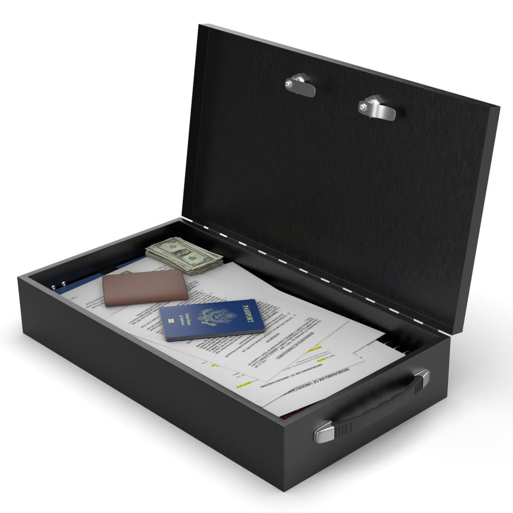 Fire Retardant Steel Security Chest with Dual Combination and Key Lock, 0.43 Cubic Ft R2073