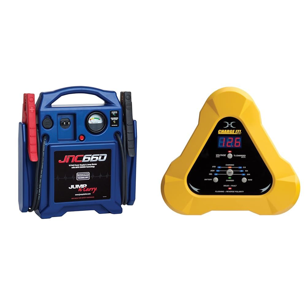 1700 Peak Amp 12 Volt Jump Starter and 20 Amp Smart Battery Charger H193823