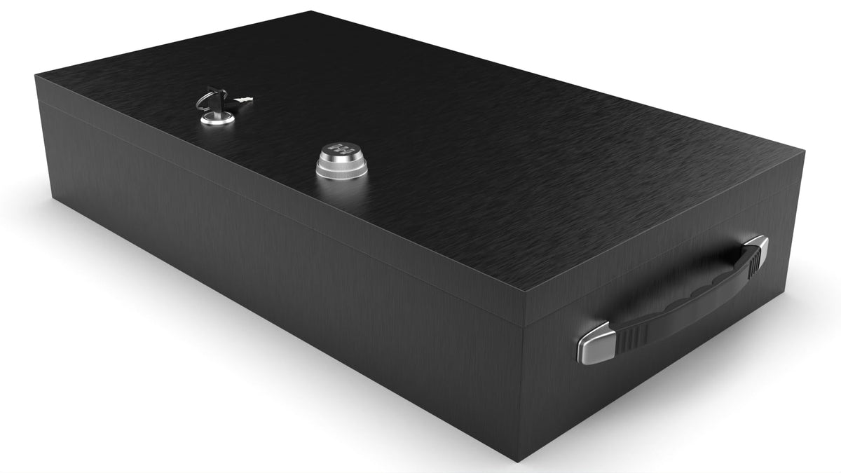 Fire Retardant Steel Security Chest with Dual Combination and Key Lock, 0.43 Cubic Ft R2073