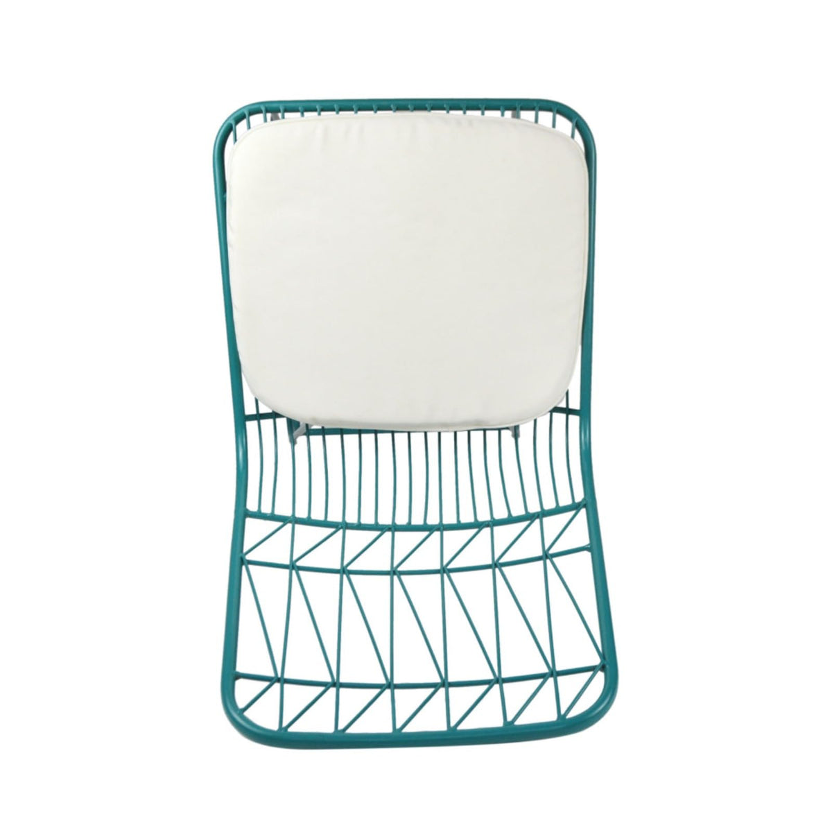 Teal Iron Patio Bar Stools with Cushion, Set of 2 X5739
