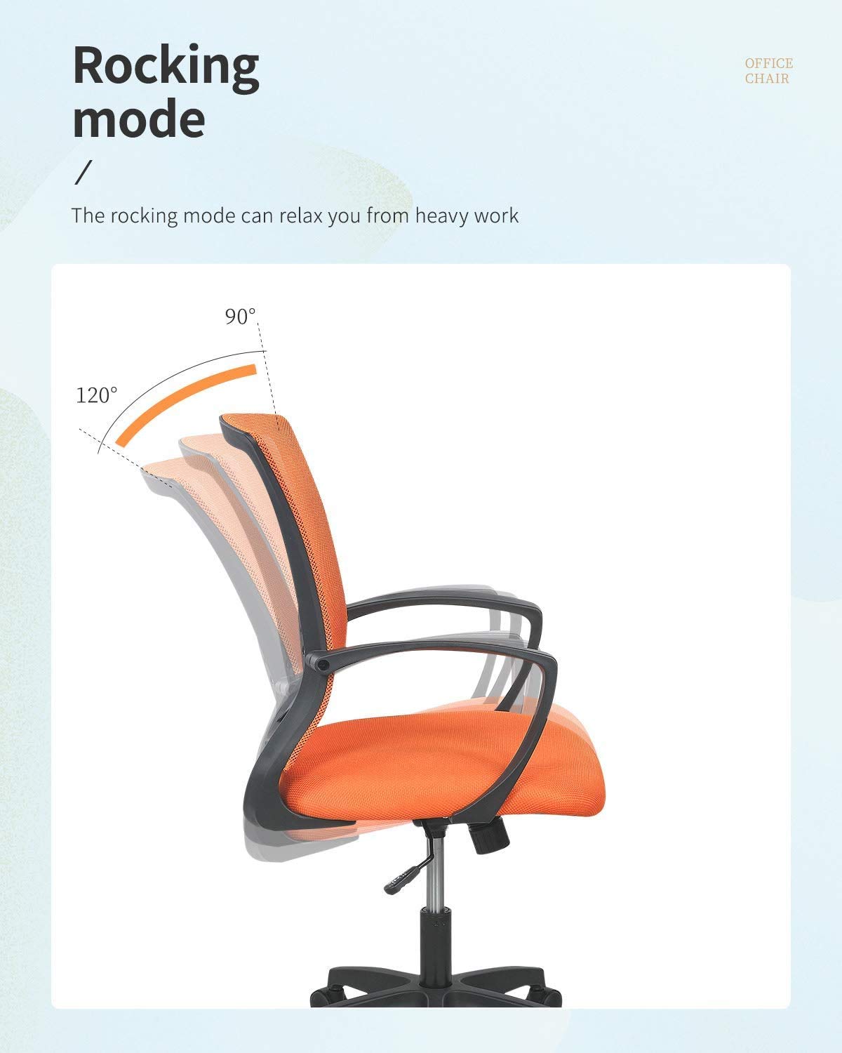 Orange Mesh Office Chair T986