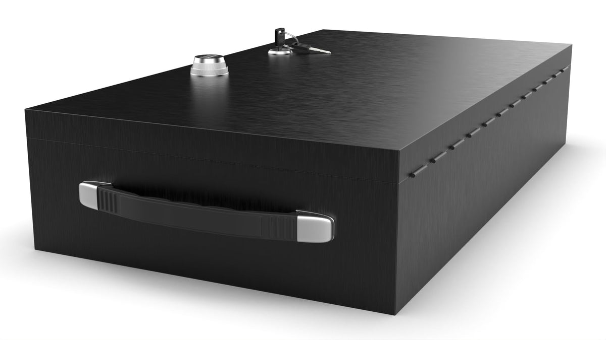 Fire Retardant Steel Security Chest with Dual Combination and Key Lock, 0.43 Cubic Ft R2073