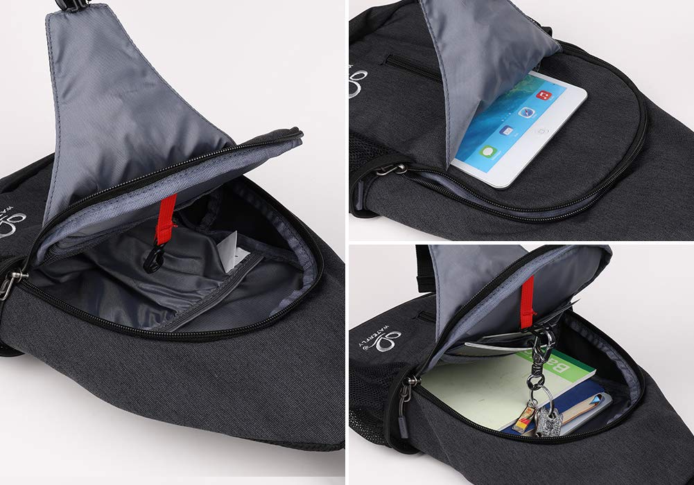 Black Crossbody Sling Bag U5411
