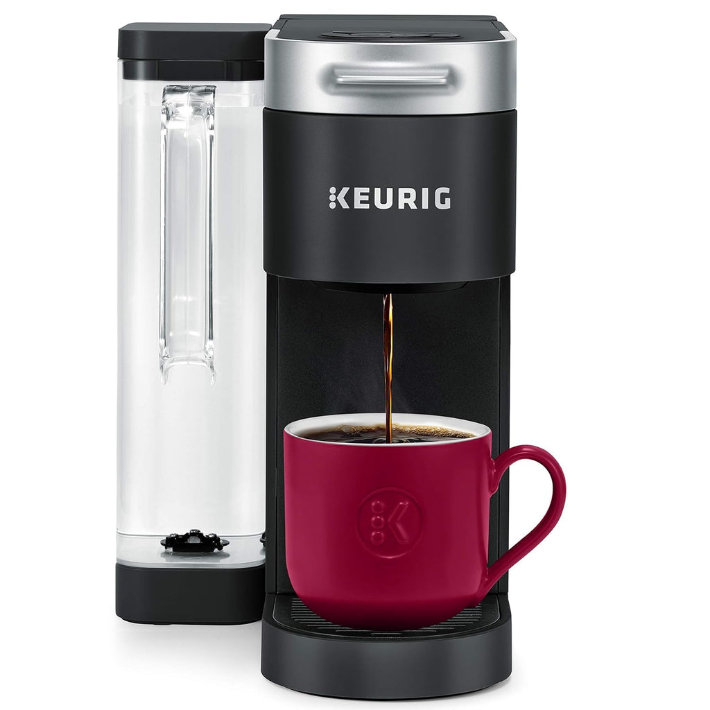 Compact Single Door Mini Fridge with Freezer, 2.5 Cubic Feet, Black & Single Serve K-Cup Pod Coffee Maker, Black P15683