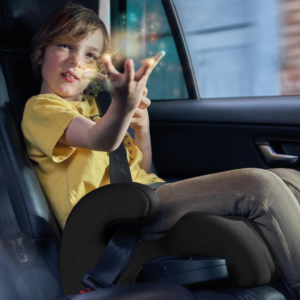 Black Backless Belt-Positioning Booster Car Seat O6203