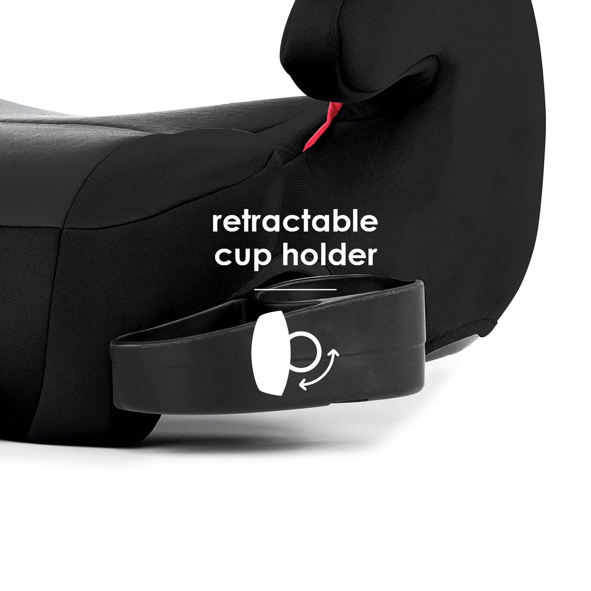 Black Backless Belt-Positioning Booster Car Seat O6203