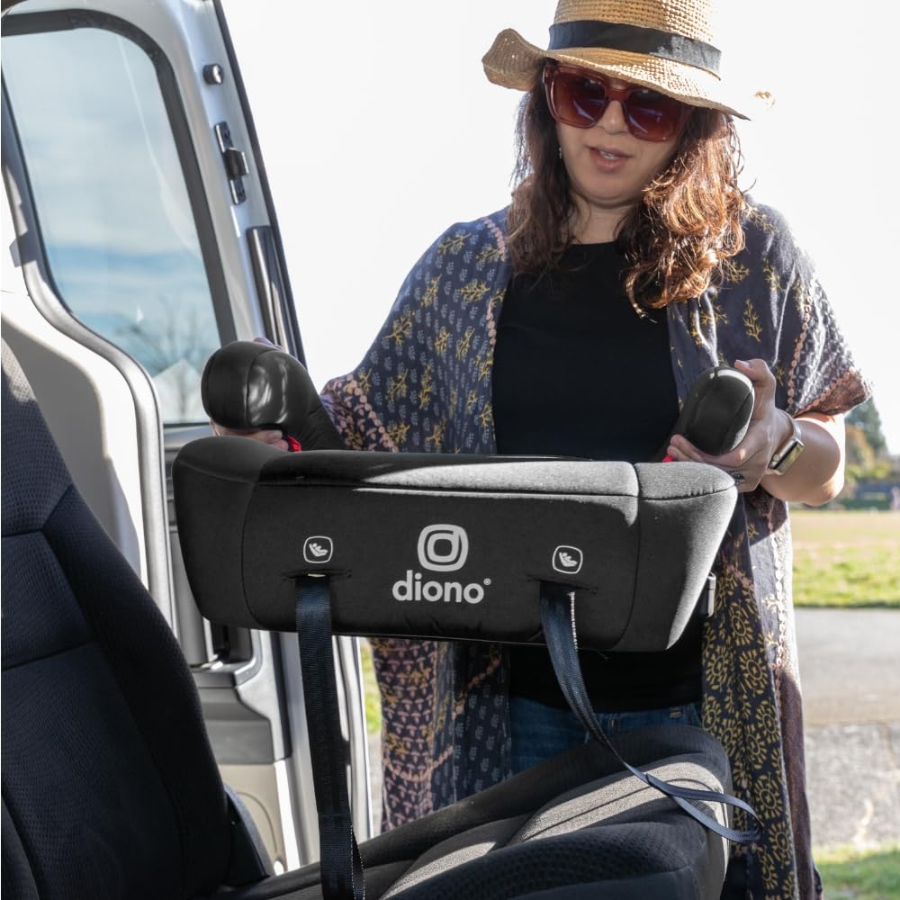 Black Backless Belt-Positioning Booster Car Seat O6203