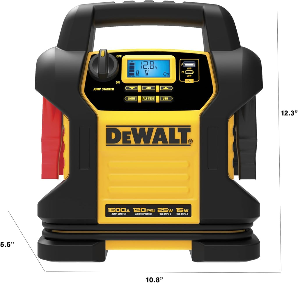 1600 Peak Amp Jump Starter with 120 PSI Air Inflator C29765