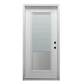 Fiberglass Smooth Primed Left Hand In-Swing Prehung Front Door Full Lite Clear Glass 36" x 80" Q40550
