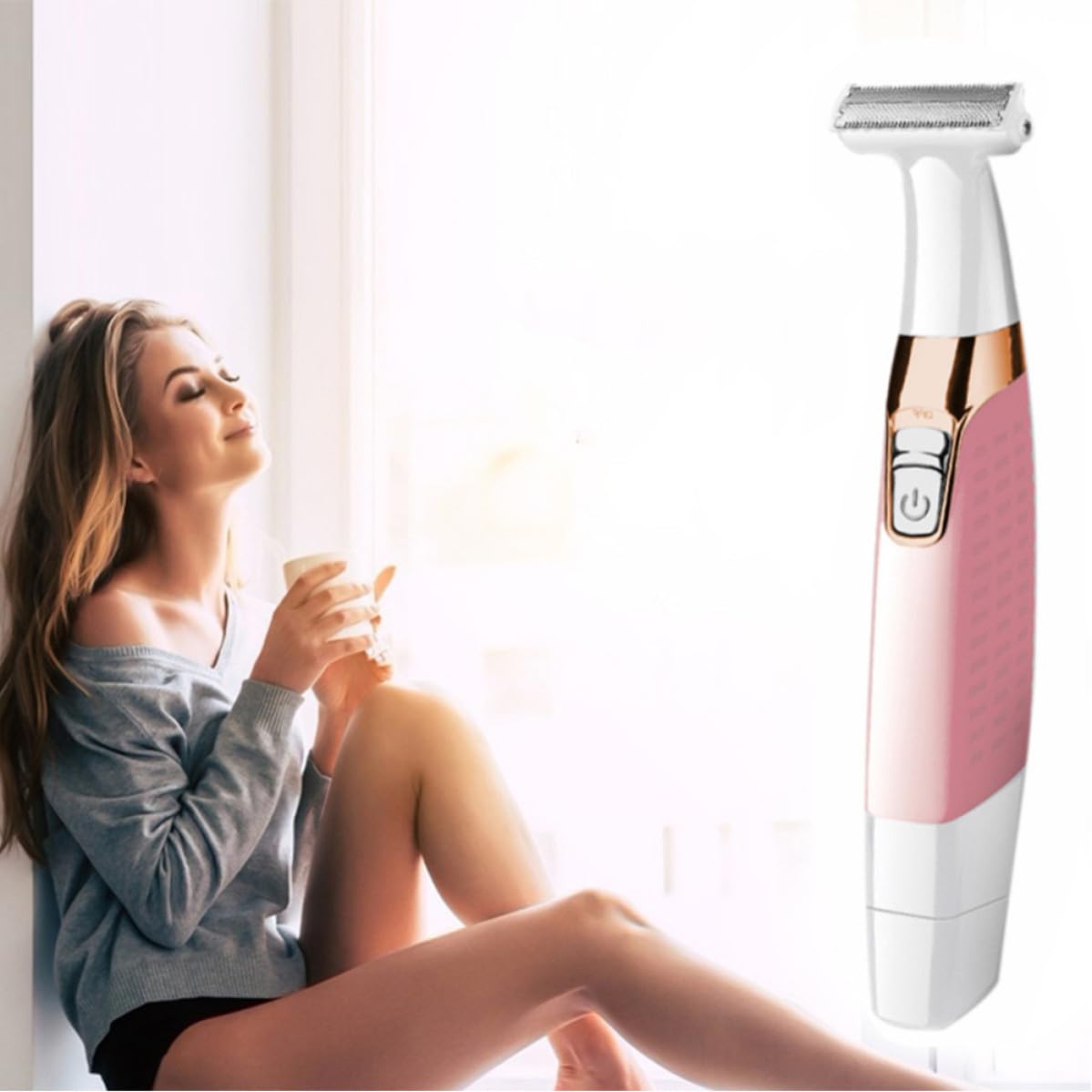 Pink Portable Electric Body Hair Shaver A7384