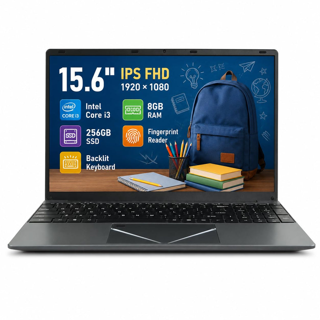 15.6" Core i3 8GB RAM 256GB SSD Laptop Computer N749