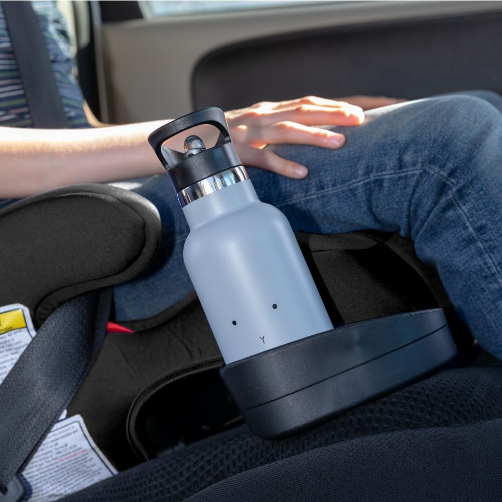Black Backless Belt-Positioning Booster Car Seat O6203