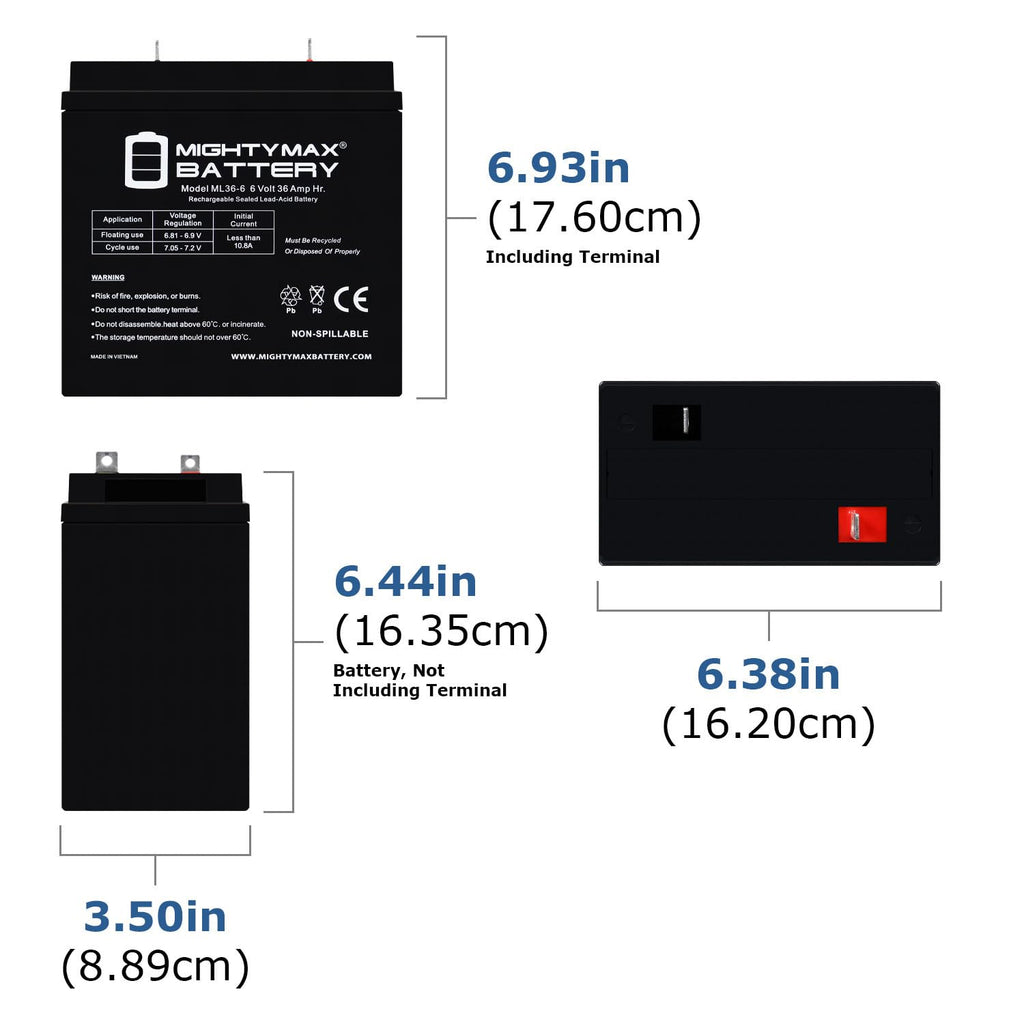 6V 36Ah AGM Battery 4 Pack I857