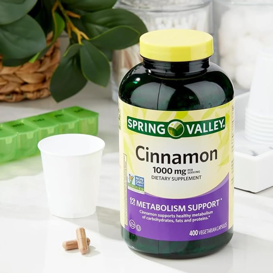 Cinnamon 1000 mg 400 Vegetarian Capsules Dietary Supplement P5205