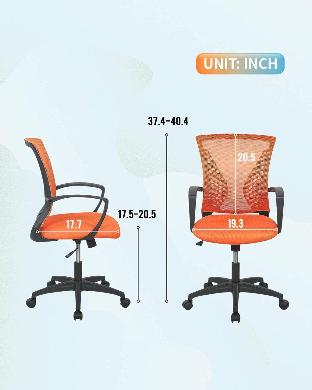 Orange Mesh Office Chair T986