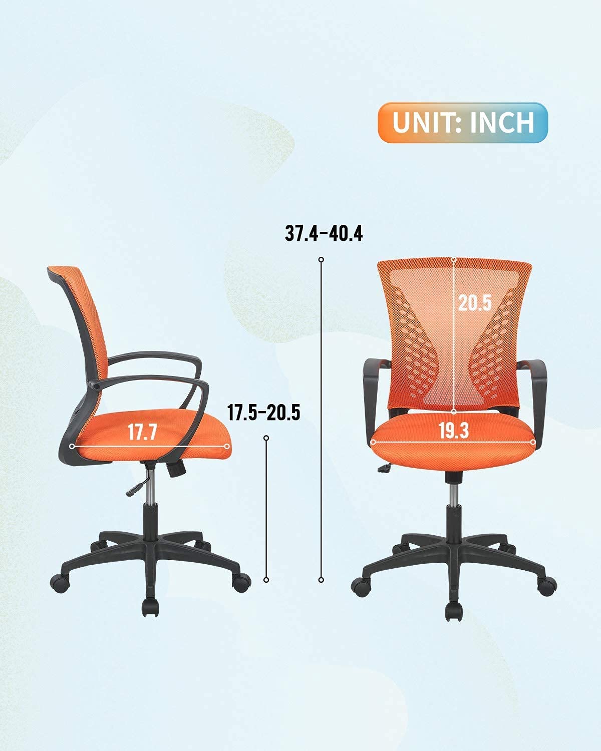 Orange Mesh Office Chair T986