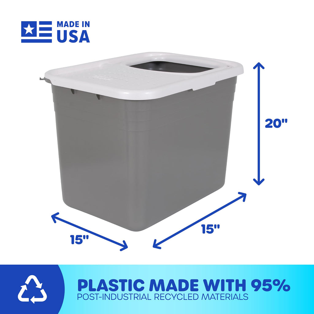 Enclosed Cat Litter Box with Hinged Lid B997