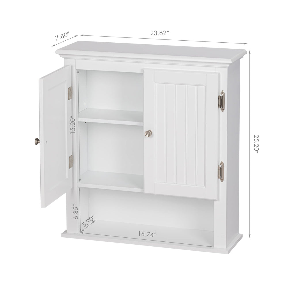White Wall-Mounted Bathroom Cabinet T47608