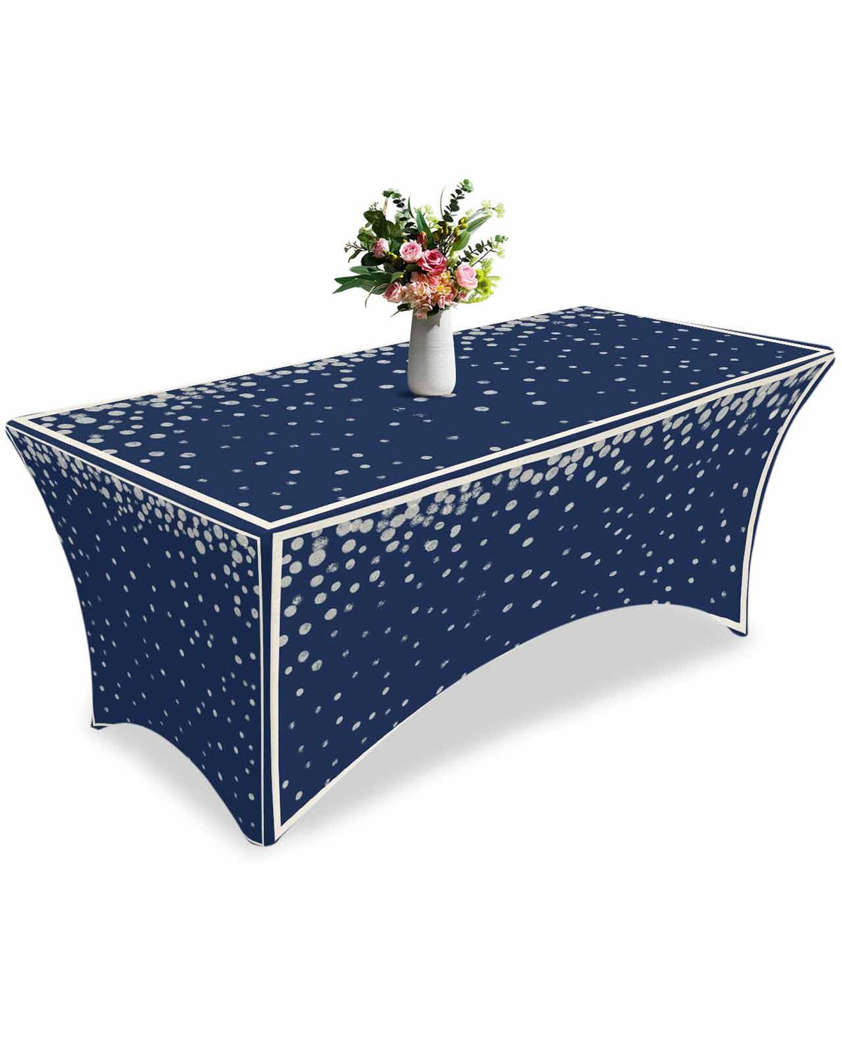 Silver Speckle Spandex Table Cloth for 6FT F31081