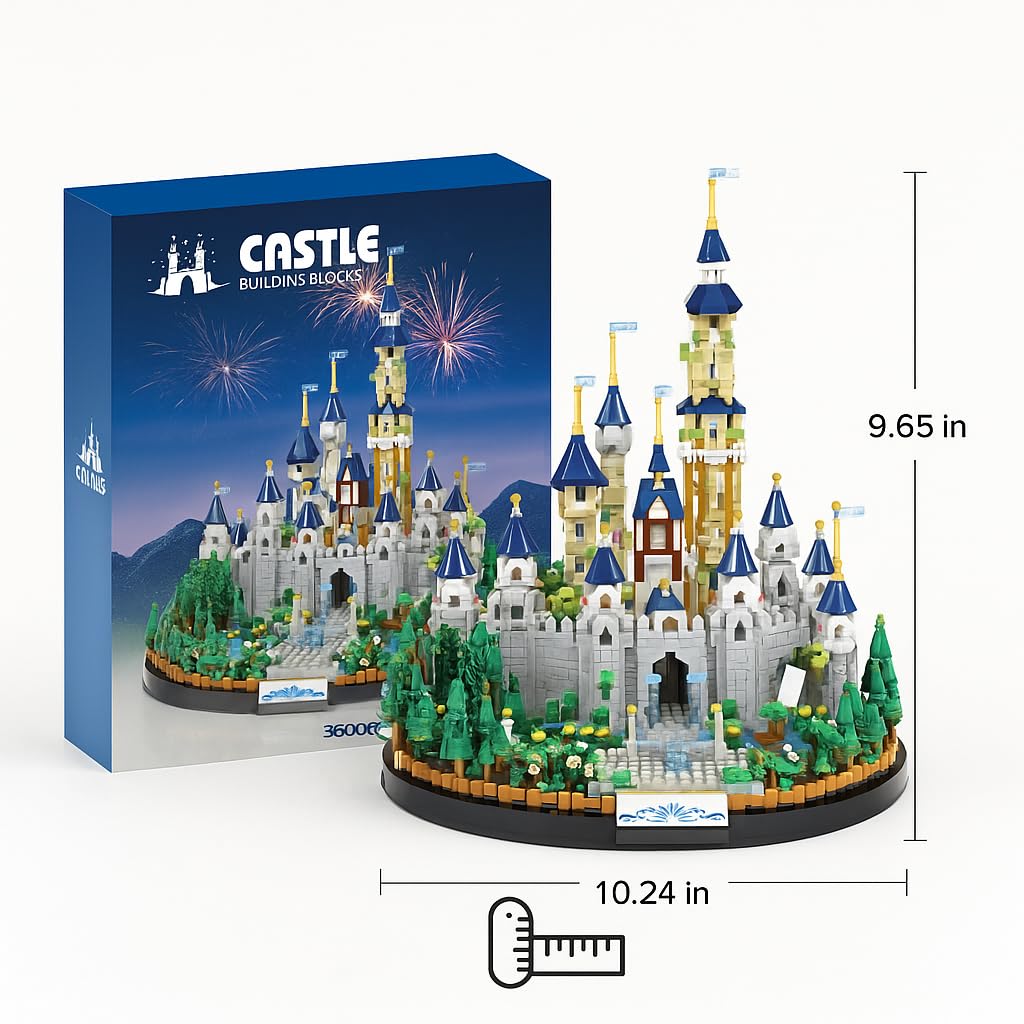 Mini Building Blocks Set, 3600 Pieces, Blue Micro Building Blocks Set R727