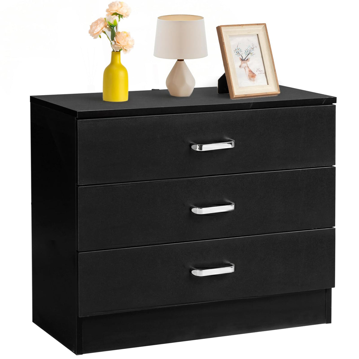 Black 3 Drawer Dresser W337993
