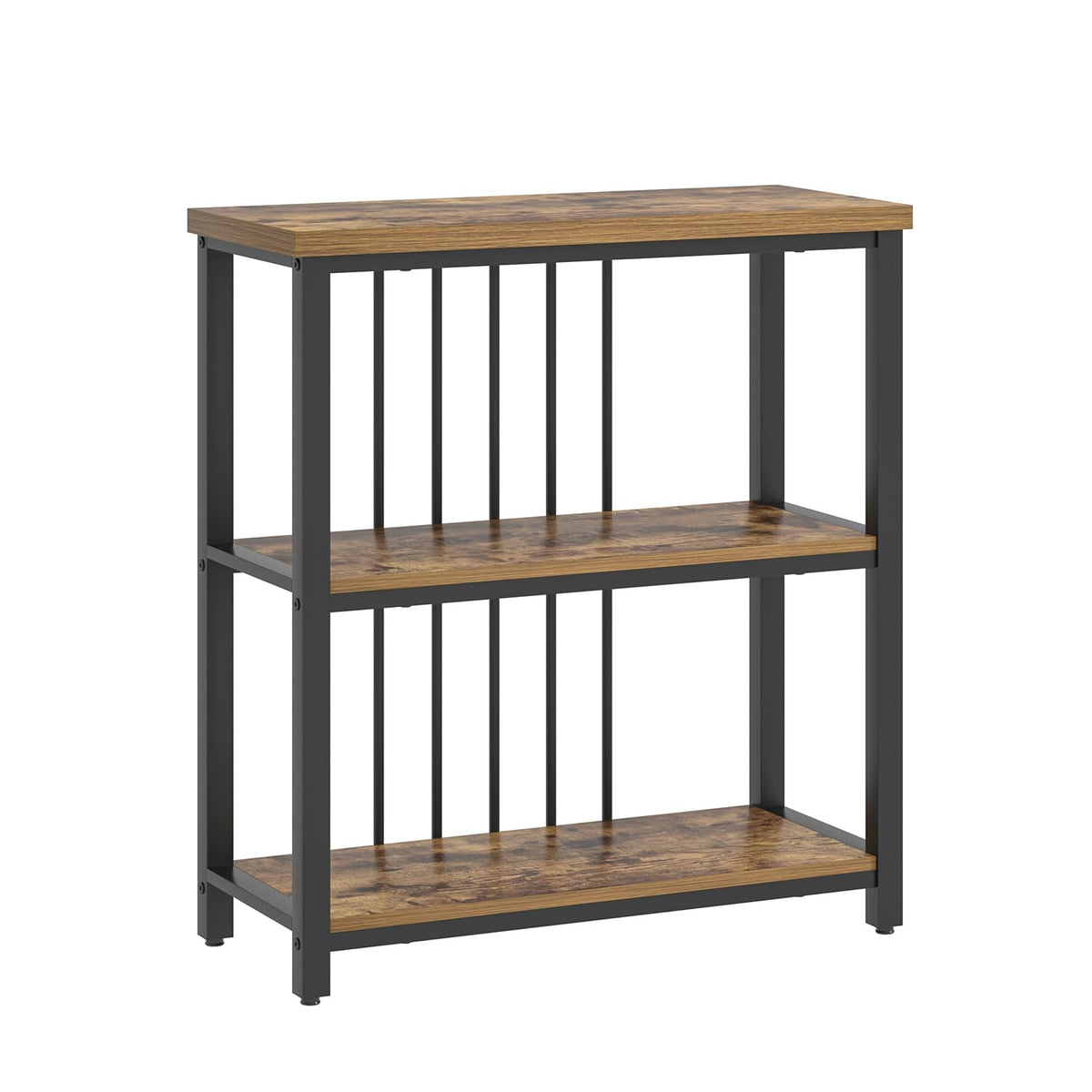 3 Tier Wood and Metal Bookshelf V4868