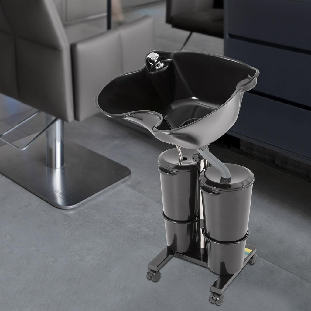 Portable Shampoo Sink with Electric Pump and Adjustable Height S453