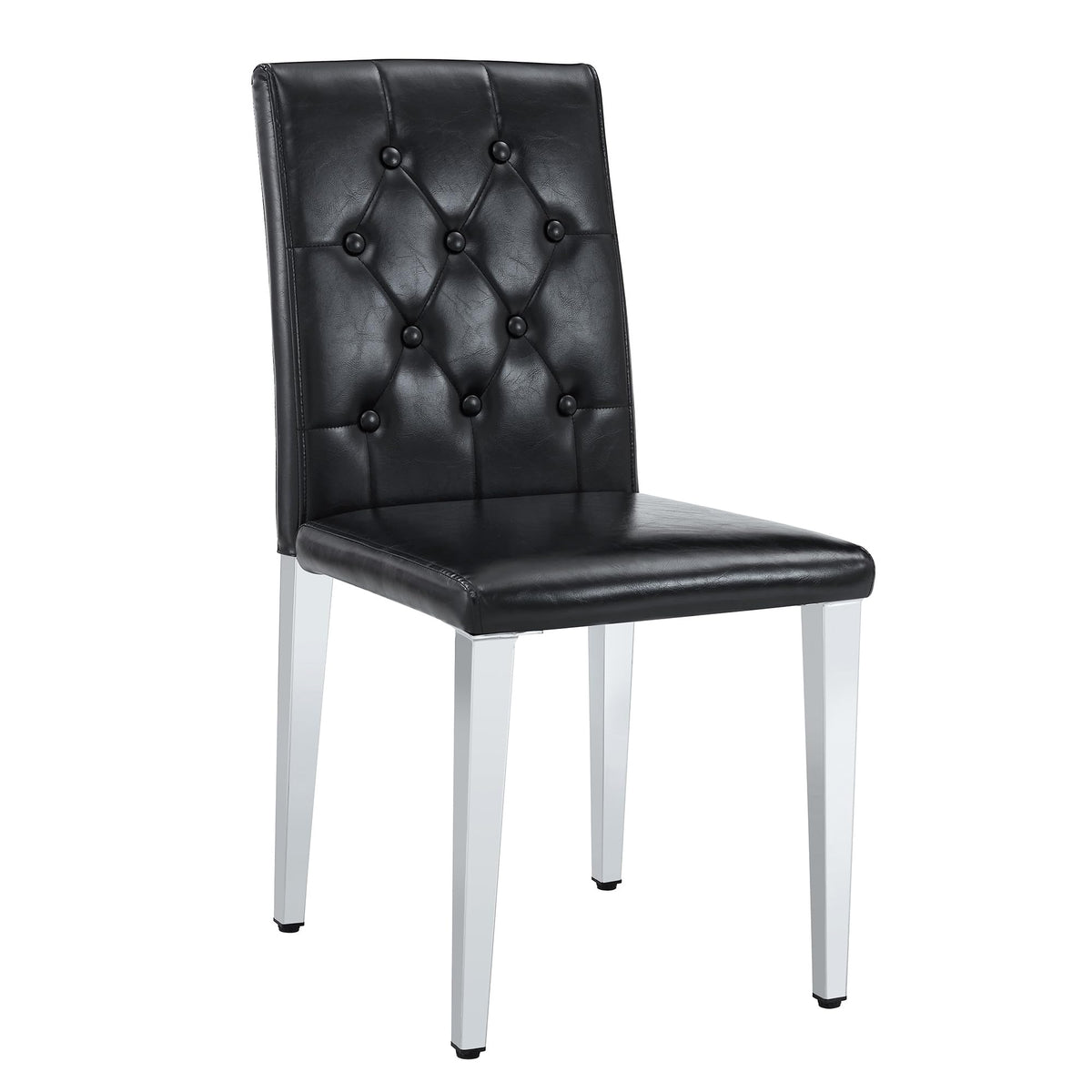 Black Faux Leather Dining Chairs Set of 6 W975664