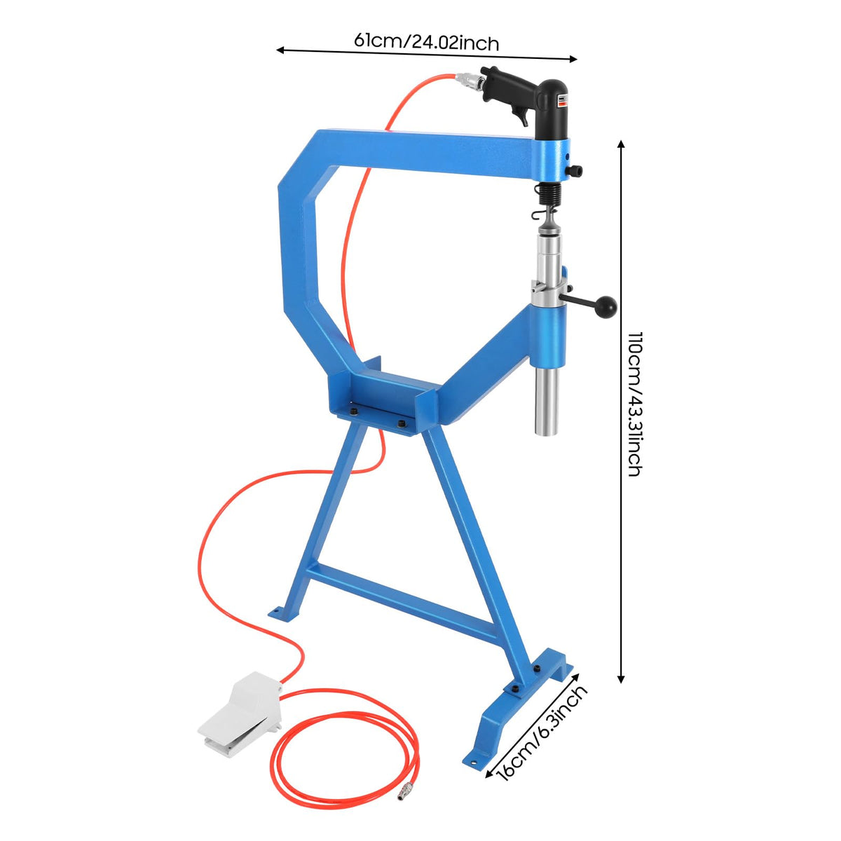 Pneumatic Planishing Hammer with 1"/2"/3" Anvils A383