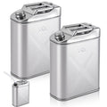 2 Pcs 5 Gallon Stainless Cooking Oil Storage Can with Lid V9895