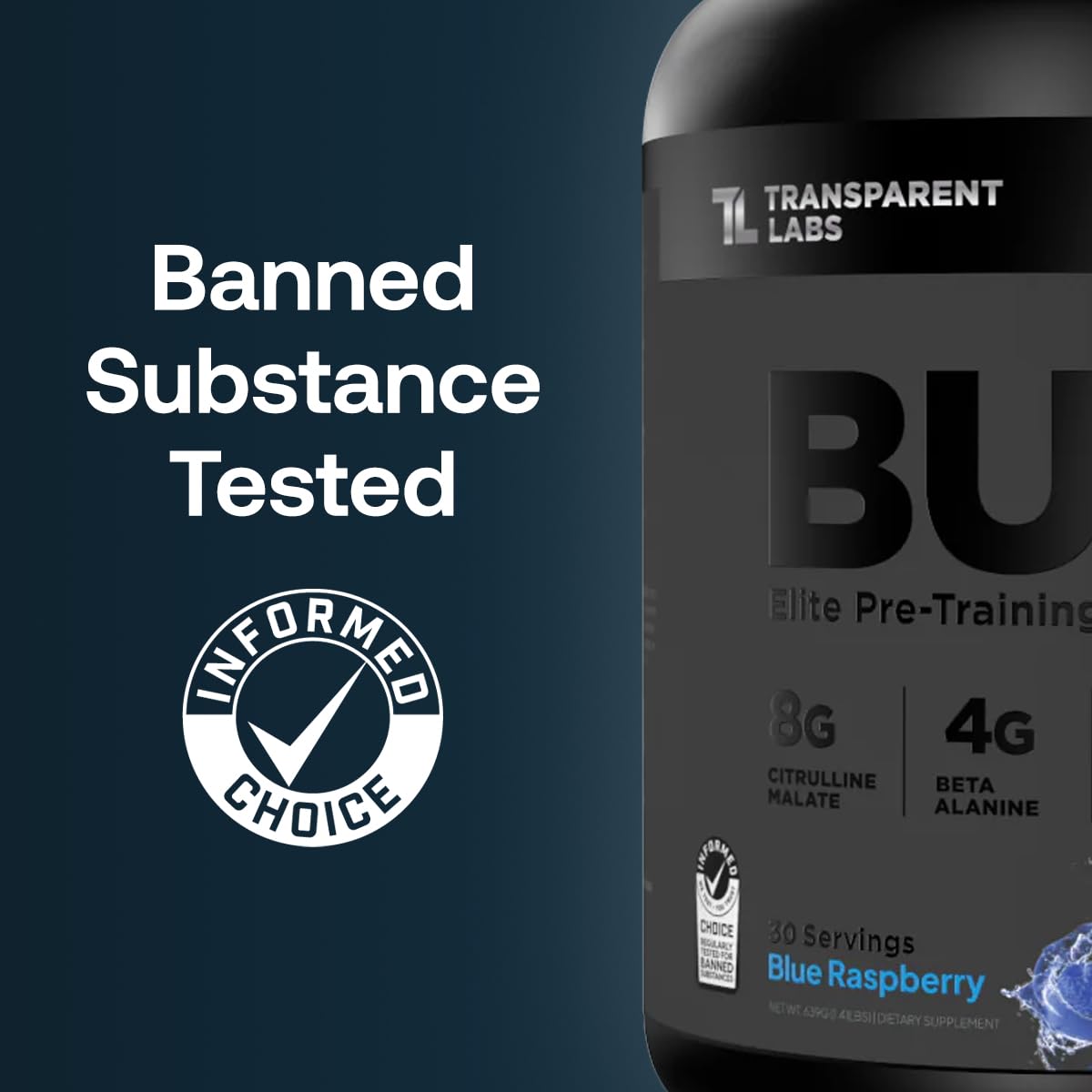 Sugar Free Pre Workout with Beta Alanine, Citrulline Malate & Caffeine, 30 Servings W375997