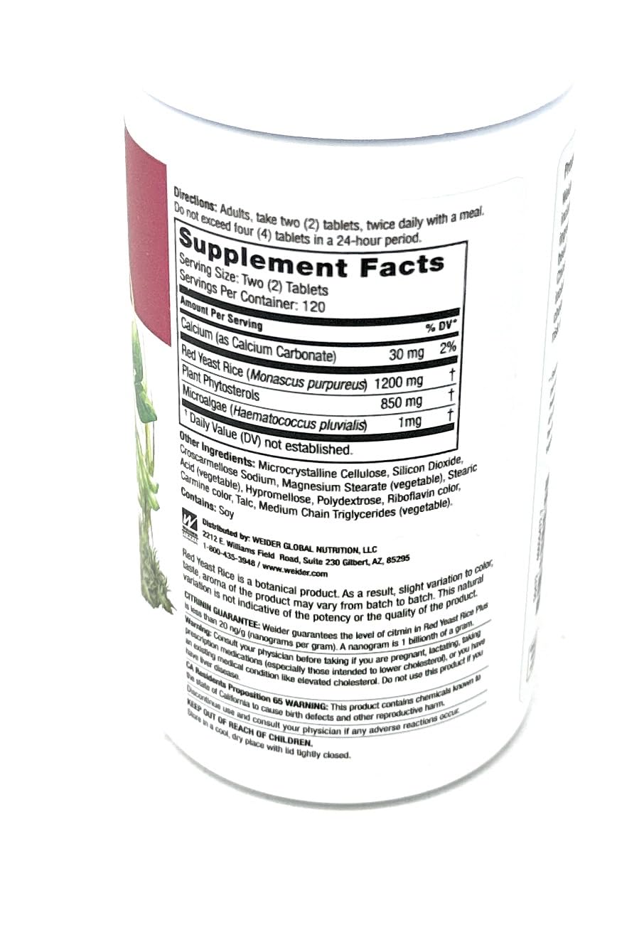 Red Yeast Rice 1200 mg 240 Tablets D602