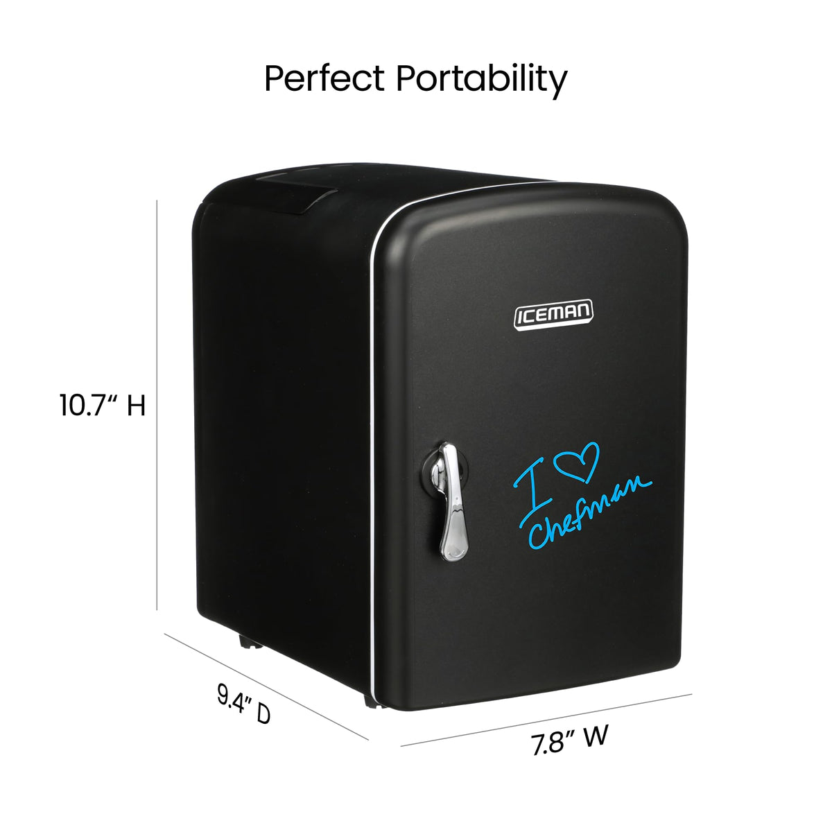 Portable 4 Liter Mini Fridge, Cools & Heats, Black B582399