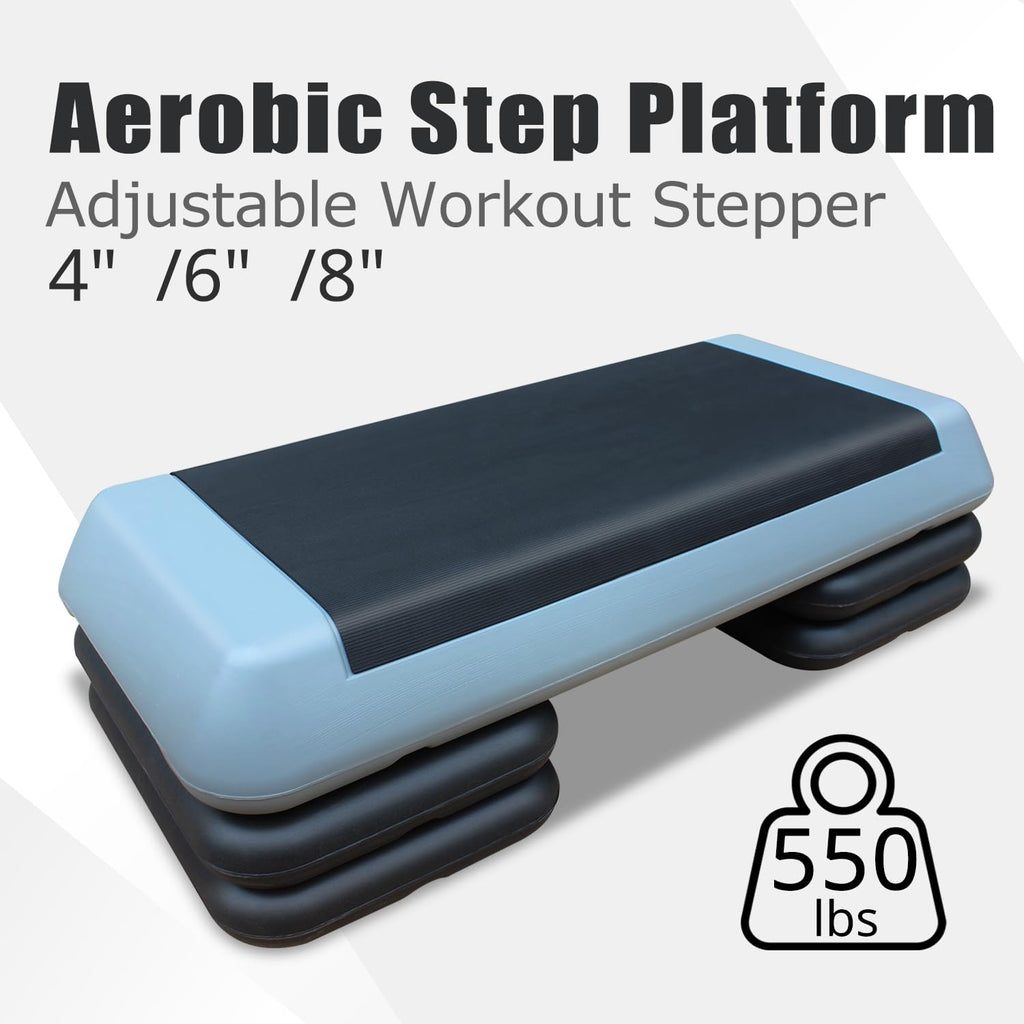 Adjustable 30" × 14" Workout Aerobic Stepper with Risers C10434
