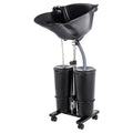 Portable Standing Shampoo Bowl with Drain Hose W8100