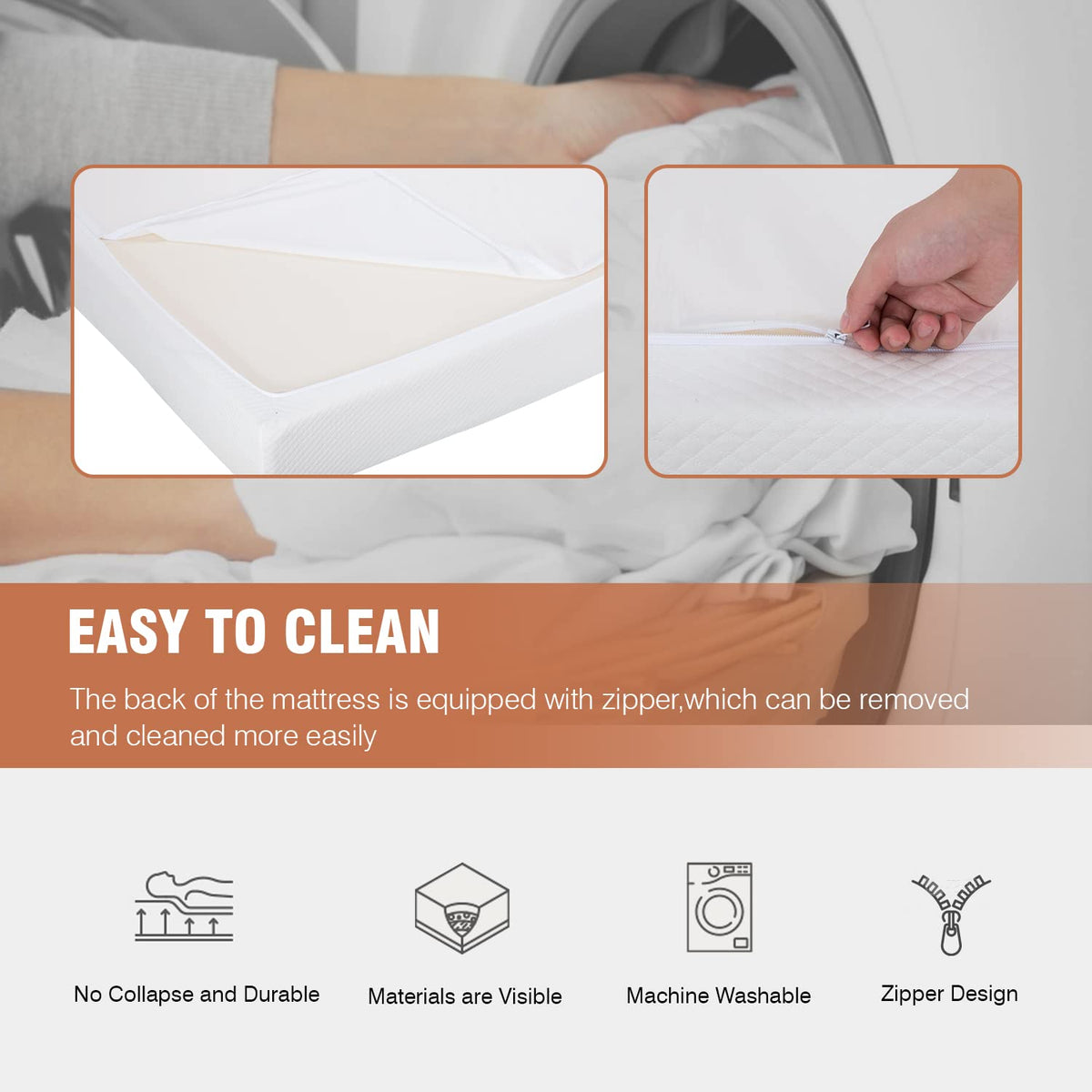 5 Inch Gel Memory Foam Twin Mattress S85216