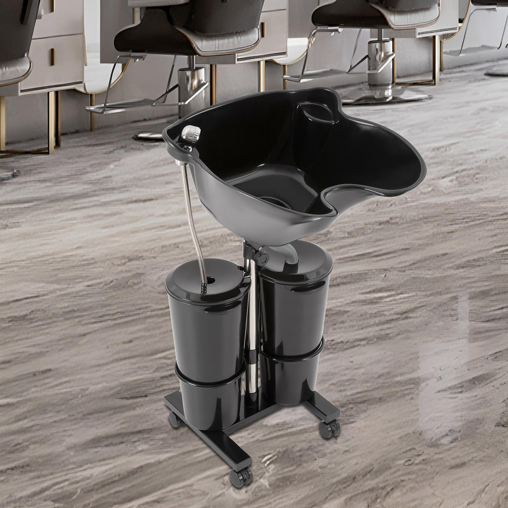 Portable Shampoo Sink with Electric Pump and Adjustable Height S453