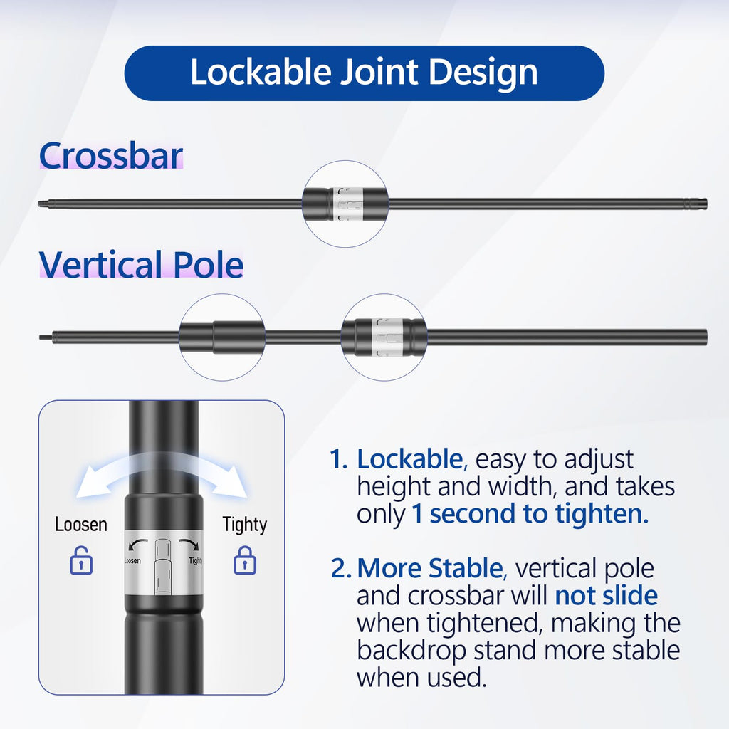10x8.5FT Adjustable Backdrop Stand with Cross Base G21929