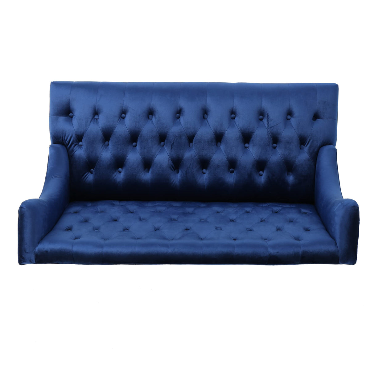 Navy Blue Tufted Velvet Wingback Loveseat X251448