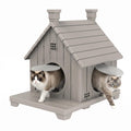 Weatherproof 1-Story Resin Cat House O9584