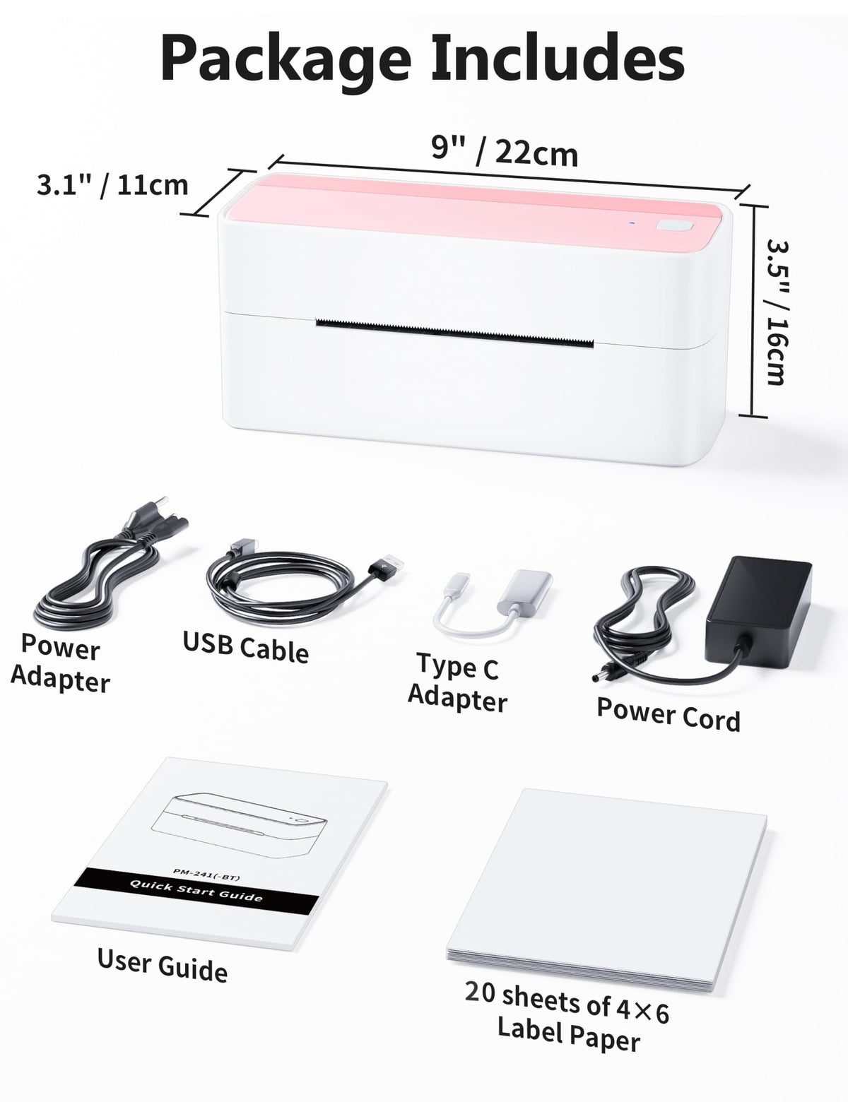 Bluetooth Thermal Label Printer P745